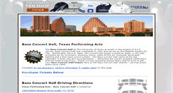 Desktop Screenshot of bassconcerthall.org