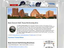 Tablet Screenshot of bassconcerthall.org